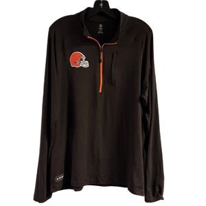 NFL Team Cleveland Browns Quarter Zip Soft Shirt Size L